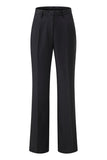 Czarne 2 częściowe garnitury damskie w panterkę Slim Fit