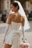 Sukienka Sweetheart Ivory Bodycon Mini Biała (bez rękawiczek)