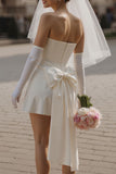 Sukienka Sweetheart Ivory Bodycon Mini Biała (bez rękawiczek)