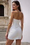 Sweetheart Bodycon mini Biała sukienka