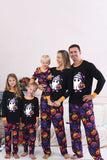 rodzinna piżama Halloween z długim rękawem z nadrukiem