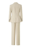 Trójczęściowe czarne damskie garnitury na bal maturalny z jednym guzikiem